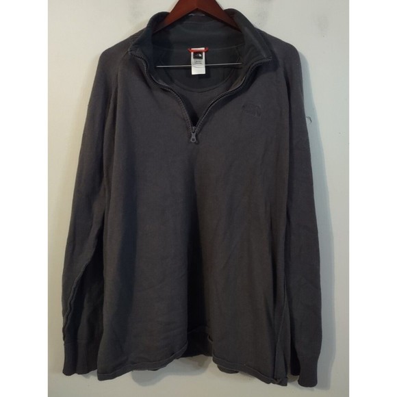 The North Face Mens XXL Sweater/Shirt Gray Pullover Quarter Zip Outdoor Casual - Picture 1 of 7
